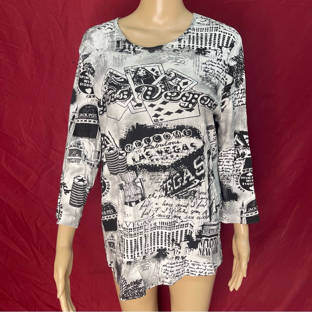 Vintage White Stag “New York New York – Las Vegas Casino” Graphic Top – Size 16W